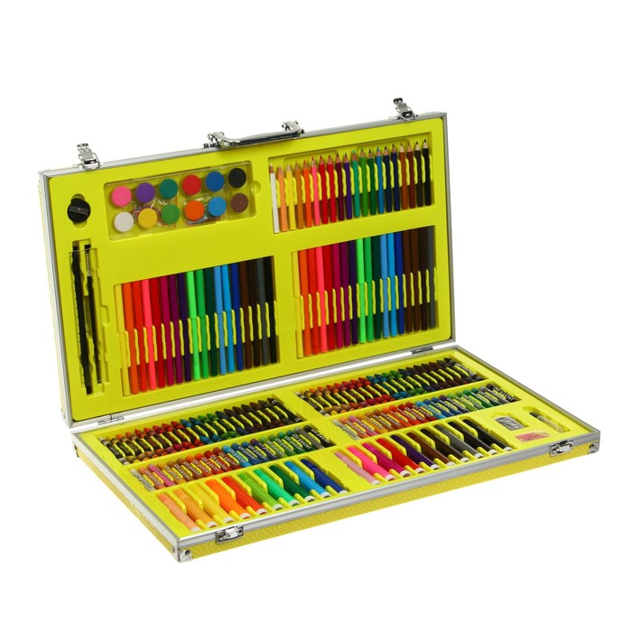 Набор для рисования, в чемоданчике, жёлтый
Набор для рисования, в чемоданчике, жёлтый