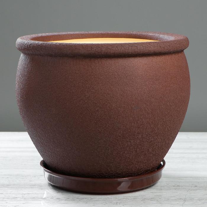 Горшок для цветов "Вьетнам", шёлк, шоколадный цвет, 10 л
Горшок для цветов "Вьетнам", шёлк, шоколадный цвет, 10 л