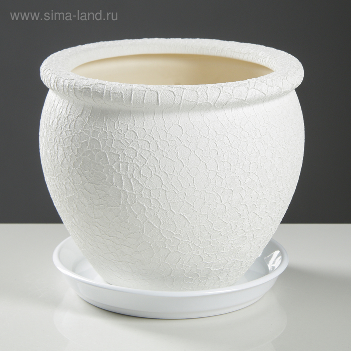 Горшок для цветов "Вьетнам" шёлк, белый, керамика, 5 л
Горшок для цветов "Вьетнам" шёлк, белый, керамика, 5 л
