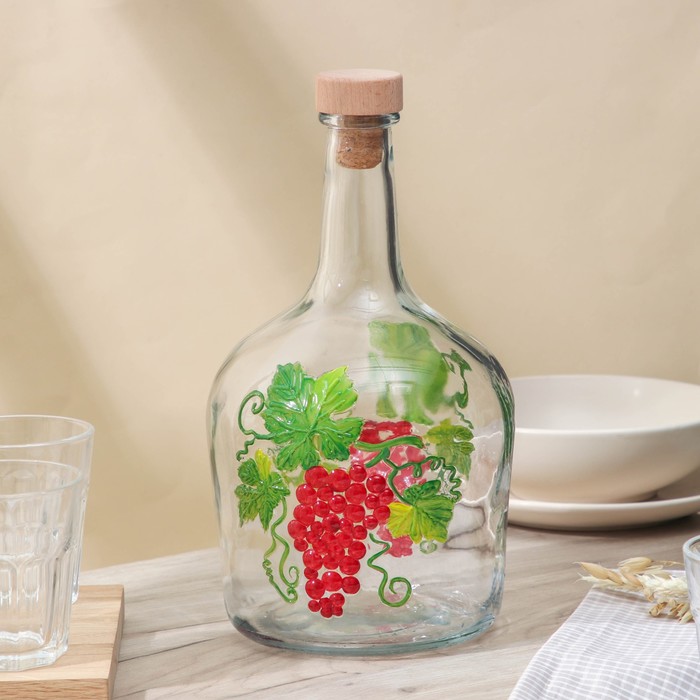 Бутылка стеклянная «Фуфырь», 3 л, с рисунком
Бутылка стеклянная «Фуфырь», 3 л, с рисунком