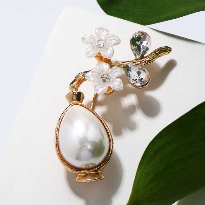 Брошь "Жемчужная ваза" с цветами, цвет радужно-белый в золоте
Брошь "Жемчужная ваза" с цветами, цвет радужно-белый в золоте