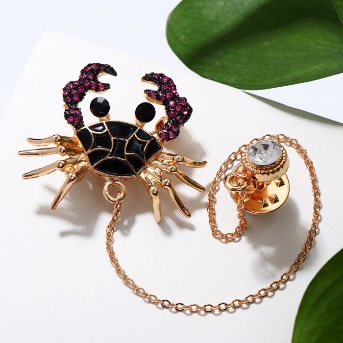 Брошь со значком на цепочке "Крабик", цвет фиолетовый в золоте
Брошь со значком на цепочке "Крабик", цвет фиолетовый в золоте