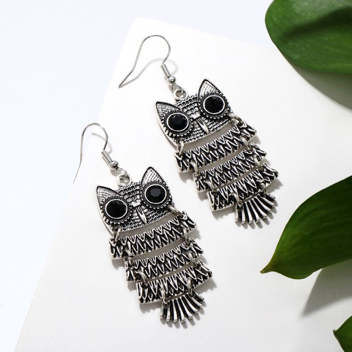 Серьги металл "Сова" подвижная, цвет чернёное серебро
Серьги металл "Сова" подвижная, цвет чернёное серебро