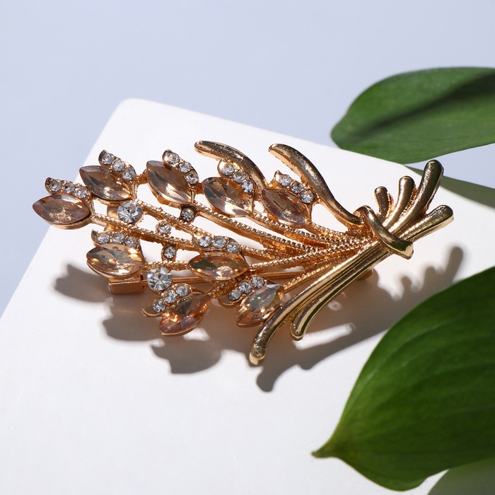 Брошь "Колосья", цвет бело-золотой в золоте
Брошь "Колосья", цвет бело-золотой в золоте