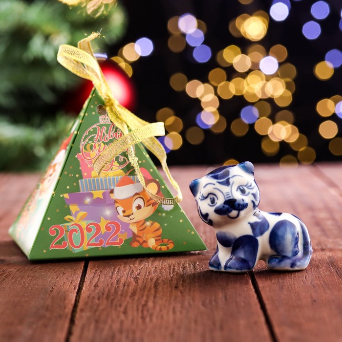 Фигурка "Тигр. Зелёный", в упаковке, гжель
Фигурка "Тигр. Зелёный", в упаковке, гжель