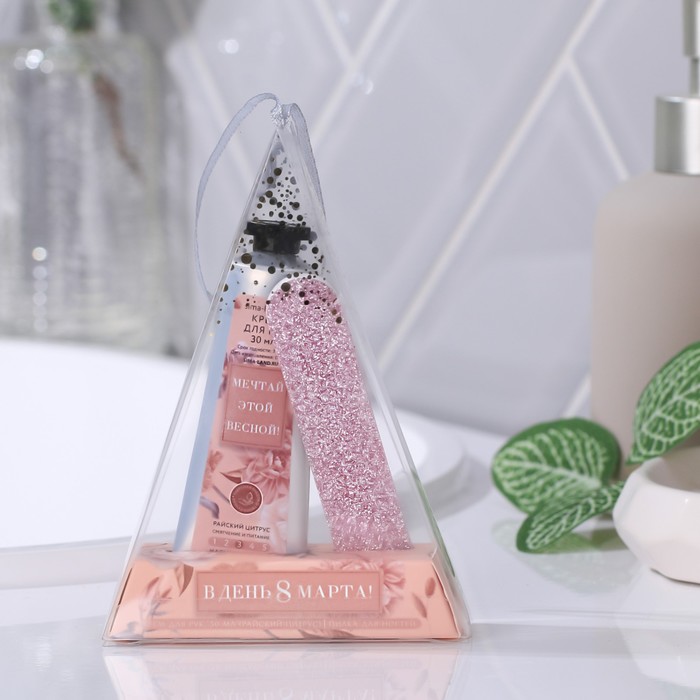 Набор «В день 8 марта!», крем для рук, 30 мл; аромат райский цитрус; пилочка для ногтей
Набор «В день 8 марта!», крем для рук, 30 мл; аромат райский цитрус; пилочка для ногтей