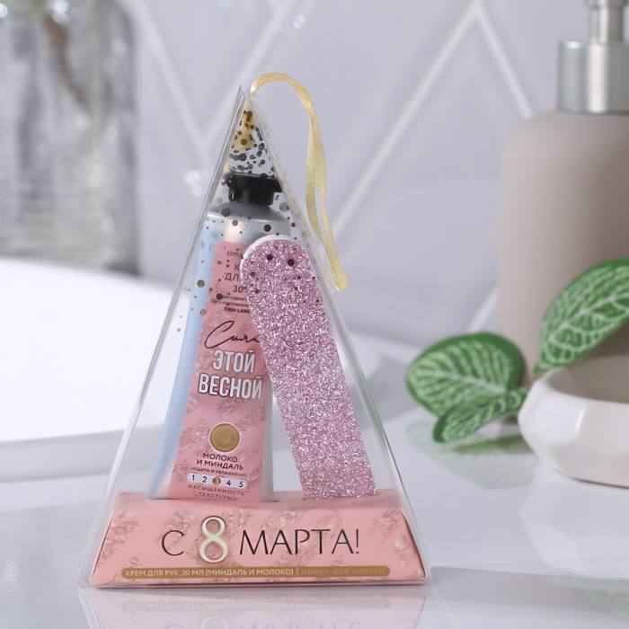 Набор «Сияй этой весной»: крем для рук, молоко и сладкий миндаль, 30 мл; пилочка для ногтей
Набор «Сияй этой весной»: крем для рук, молоко и сладкий миндаль, 30 мл; пилочка для ногтей