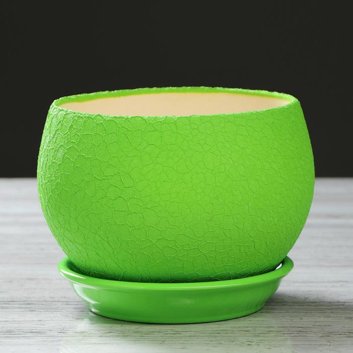 Горшок для цветов "Шар", шёлк, зелёный, керамика, 1.4 л
Горшок для цветов "Шар", шёлк, зелёный, керамика, 1.4 л