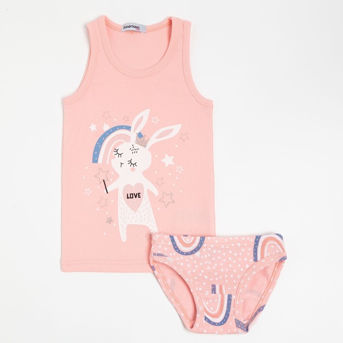 Комплект (майка, трусы) для девочки, цвет розовый, рост 98 см
Комплект (майка, трусы) для девочки, цвет розовый, рост 98 см