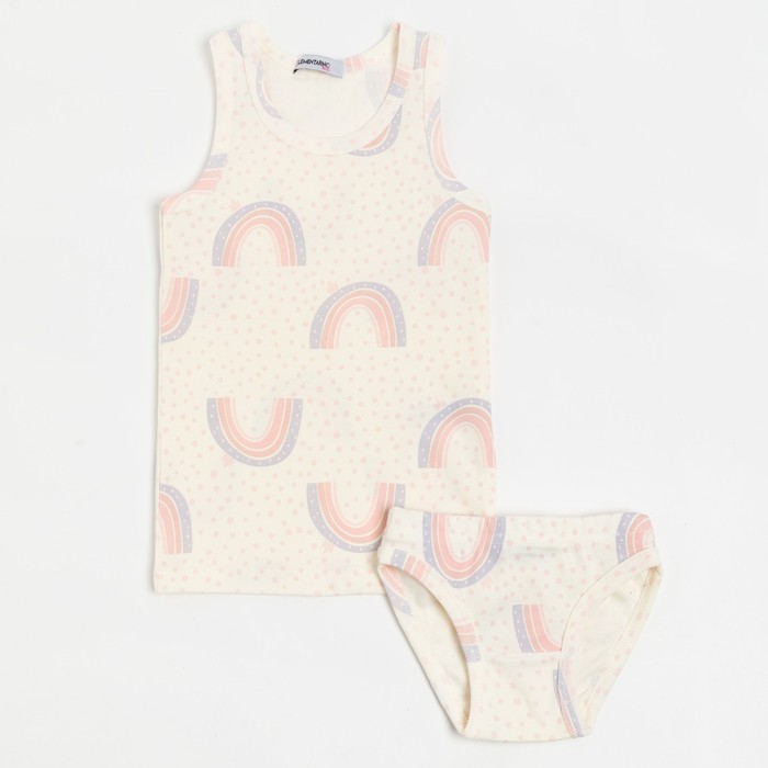 Комплект (майка, трусы) для девочки, цвет молочный, рост 104 см
Комплект (майка, трусы) для девочки, цвет молочный, рост 104 см