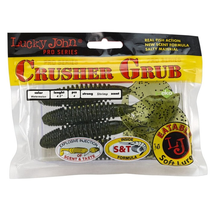 Твистеры съедобные искусственные LJ Pro Series CRUSHER GRUB 4,5in (11,40)/PA01 4шт.
Твистеры съедобные искусственные LJ Pro Series CRUSHER GRUB 4,5in (11,40)/PA01 4шт.
