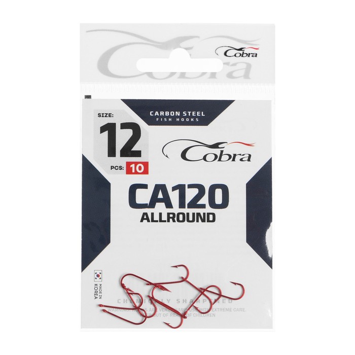 фото Крючки cobra allround, серия ca120, № 12, 10 шт.