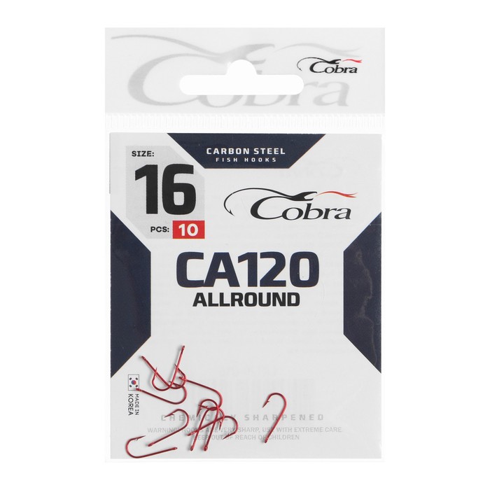 фото Крючки cobra allround, серия ca120, № 16, 10 шт.