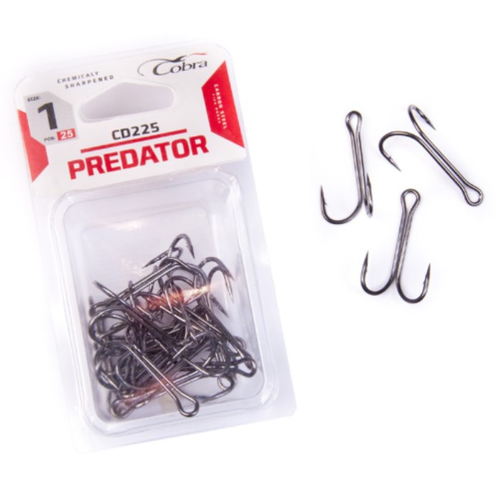 Крючки-двойники Cobra сер. CD225 разм.010 25шт.
Крючки-двойники Cobra сер. CD225 разм.010 25шт.