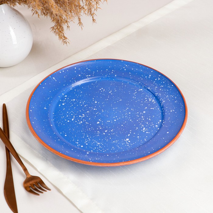 Тарелка "Гладкая", тёмно-синяя, красная глина, 25 см
Тарелка "Гладкая", тёмно-синяя, красная глина, 25 см