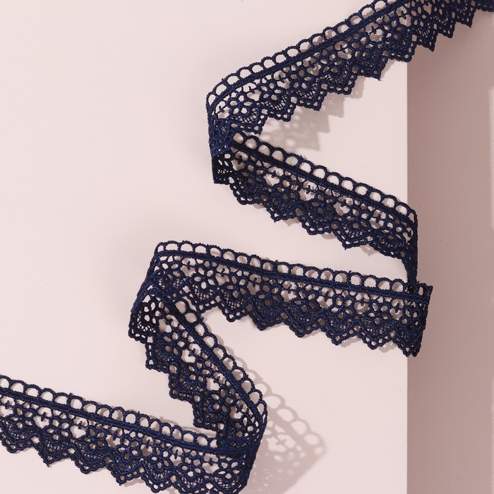 Кружево гипюровое, 25 мм × 9 м, цвет синий
Кружево гипюровое, 25 мм × 9 м, цвет синий