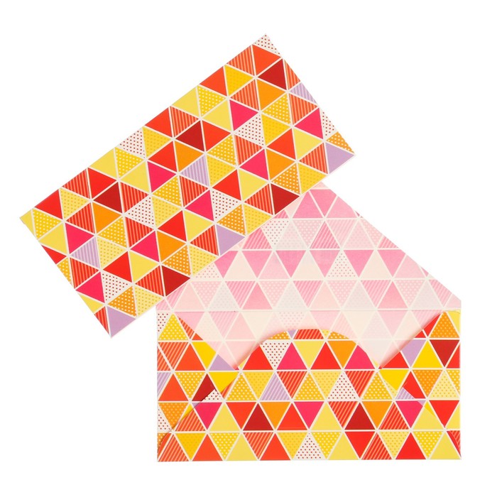 Конверт для денег "Универсальный" треугольники, 16 х 8 см
Конверт для денег "Универсальный" треугольники, 16 х 8 см