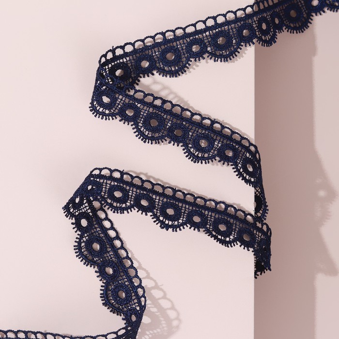 Кружево гипюровое, 25 мм × 9 м, цвет синий
Кружево гипюровое, 25 мм × 9 м, цвет синий