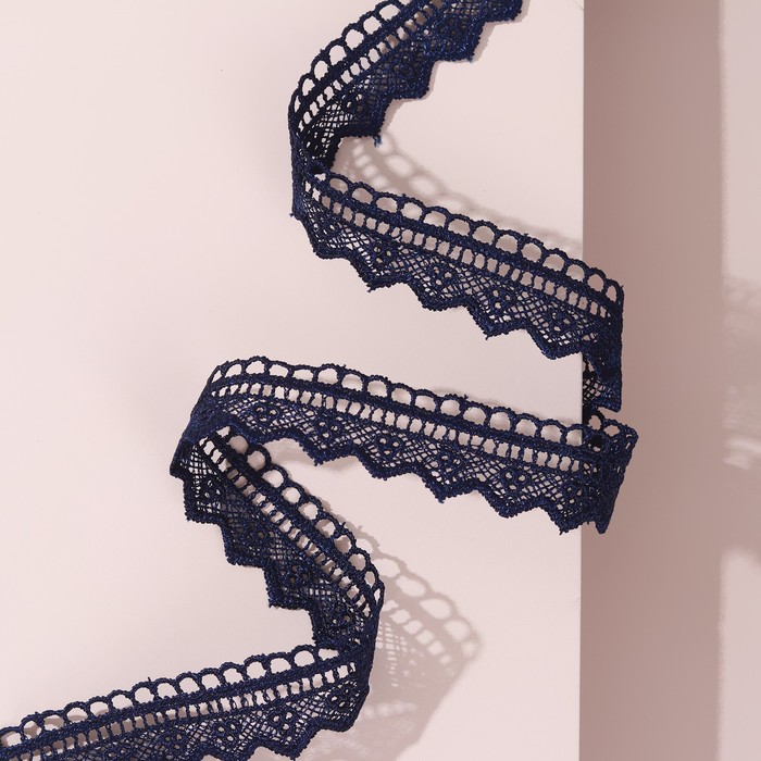 Кружево гипюровое, 20 мм × 9 м, цвет синий
Кружево гипюровое, 20 мм × 9 м, цвет синий