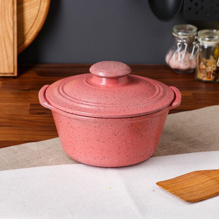 Кастрюля с ручками "Гранит", розовая, 1.2 л
Кастрюля с ручками "Гранит", розовая, 1.2 л