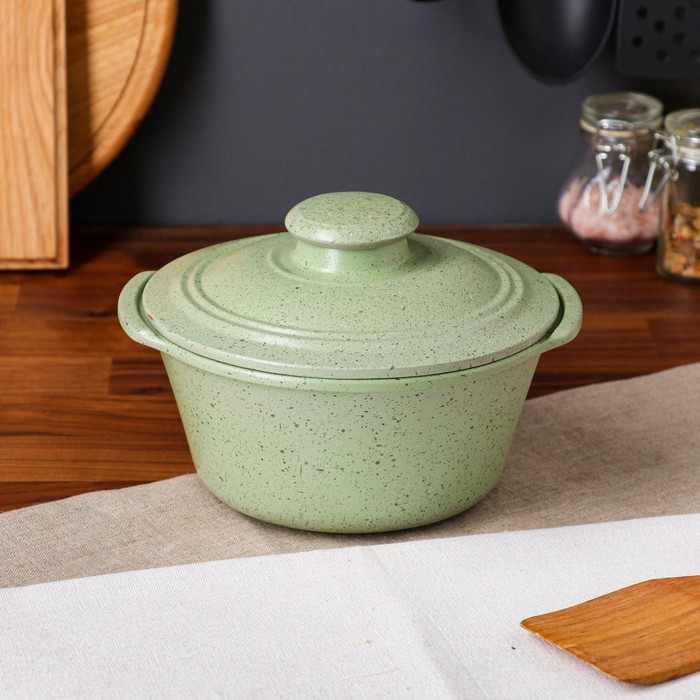 Кастрюля с ручками "Гранит", светло-зелёная, красная глина,, 1.2 л
Кастрюля с ручками "Гранит", светло-зелёная, красная глина,, 1.2 л