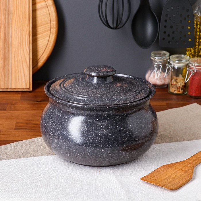 Супник "Гранит", чёрный, 2.8 л