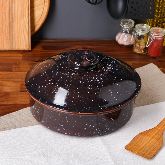 Сковорода с крышкой, чёрная, гладкая, 28х28х10 см, 2.5 л
Сковорода с крышкой, чёрная, гладкая, 28х28х10 см, 2.5 л