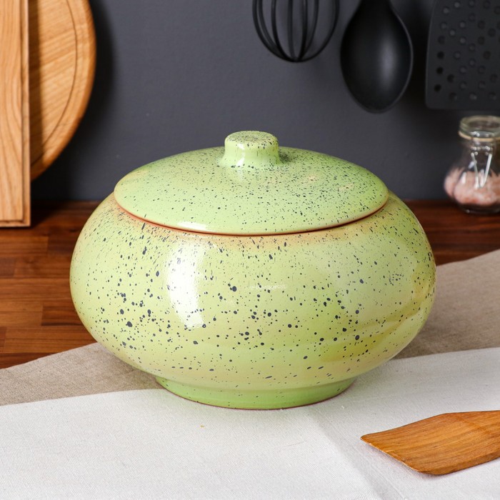 Горшок духовой "Чугунок", зелёный, красная глина, 4 л
Горшок духовой "Чугунок", зелёный, красная глина, 4 л