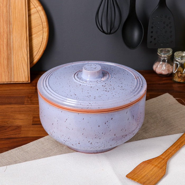 Горшок духовой с крышкой "Кастрюля с крышкой", фиолетовый, красная глина, 5 л
Горшок духовой с крышкой "Кастрюля с крышкой", фиолетовый, красная глина, 5 л