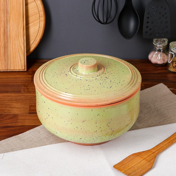 Горшок духовой с крышкой "Кастрюля с крышкой", зелёный, красная глина, 5 л
Горшок духовой с крышкой "Кастрюля с крышкой", зелёный, красная глина, 5 л