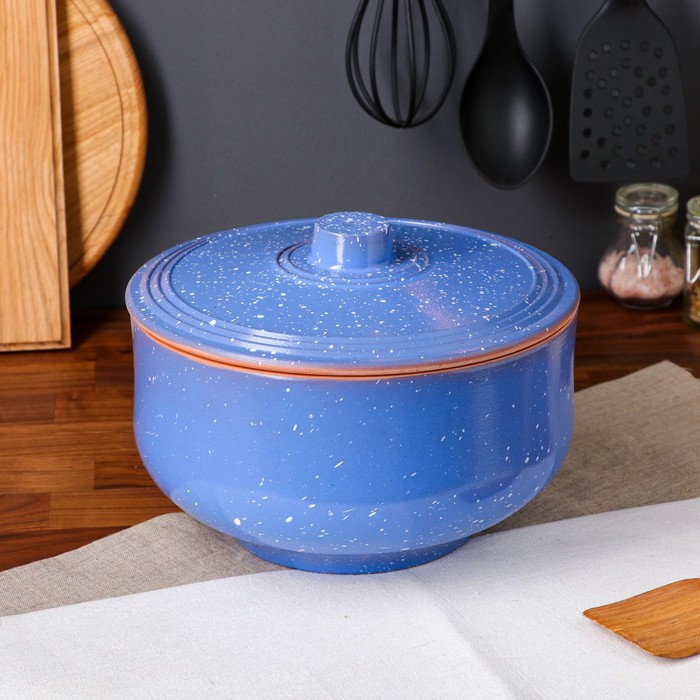 Горшок духовой с крышкой "Кастрюля с крышкой", синий, красная глина, 5 л
Горшок духовой с крышкой "Кастрюля с крышкой", синий, красная глина, 5 л