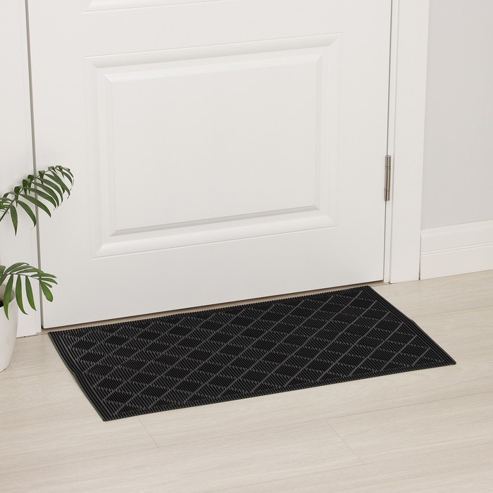 Коврик придверный «Ромбики», 45×75 см, цвет чёрный
Коврик придверный «Ромбики», 45×75 см, цвет чёрный