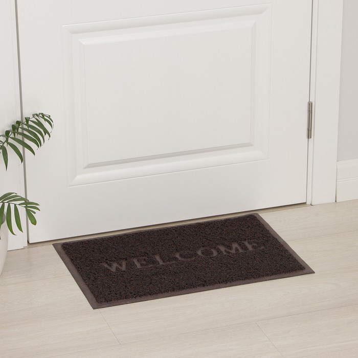 Коврик придверный WELCOME, 40×60 см, цвет коричневый
Коврик придверный WELCOME, 40×60 см, цвет коричневый