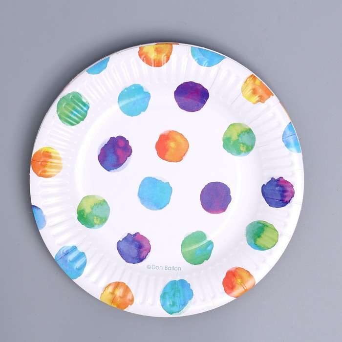 Тарелка бумажная «Акварельные точки», 6 шт.
Тарелка бумажная «Акварельные точки», 6 шт.