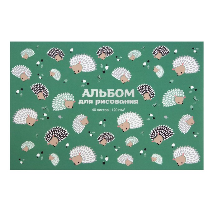 Альбом для рисования А4, 40 листов на клею "Ежики", обложка мелованный картон, ламинация Soft Touch, тиснение фольгой, блок 120 г/м²
Альбом для рисования А4, 40 листов на клею "Ежики", обложка мелованный картон, ламинация Soft Touch, тиснение фольгой, блок 120 г/м²
