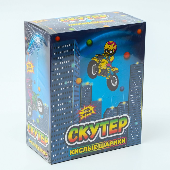 Конфета сахарная "Скутер. Кислые шарики", 15 г
Конфета сахарная "Скутер. Кислые шарики", 15 г
