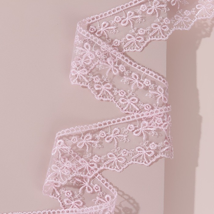 Кружево на сетке, 50 мм × 9 м, цвет розовый
Кружево на сетке, 50 мм × 9 м, цвет розовый