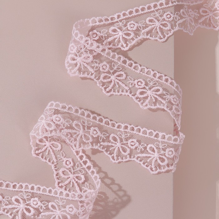 Кружево гипюровое, 30 мм × 9 м, цвет лососёвый 
Кружево гипюровое, 30 мм × 9 м, цвет лососёвый