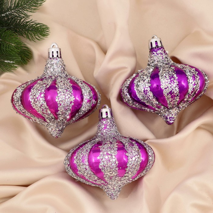 Украшение ёлочное "Волшебные луковки" (набор 3 шт) 7х7 см серебристо-фиолетовый
Украшение ёлочное "Волшебные луковки" (набор 3 шт) 7х7 см серебристо-фиолетовый