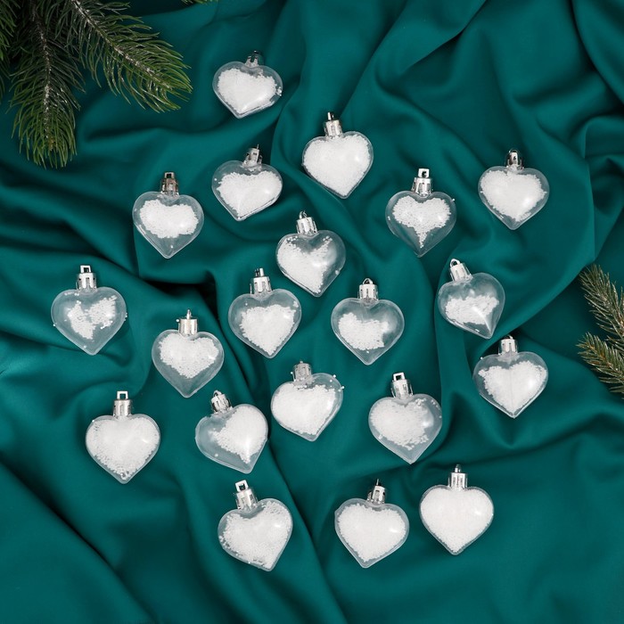 Набор украшений пластик 20 шт "Холодок сердечки" 3,5х3,5 см, белый
Набор украшений пластик 20 шт "Холодок сердечки" 3,5х3,5 см, белый