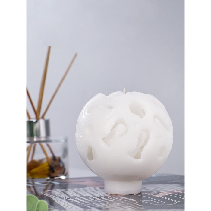 Свеча-шар "Ажурная", 10 см, белая
Свеча-шар "Ажурная", 10 см, белая