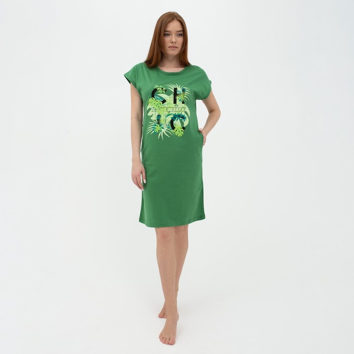 Платье домашнее женское, цвет зелёный, размер 54
Платье домашнее женское, цвет зелёный, размер 54