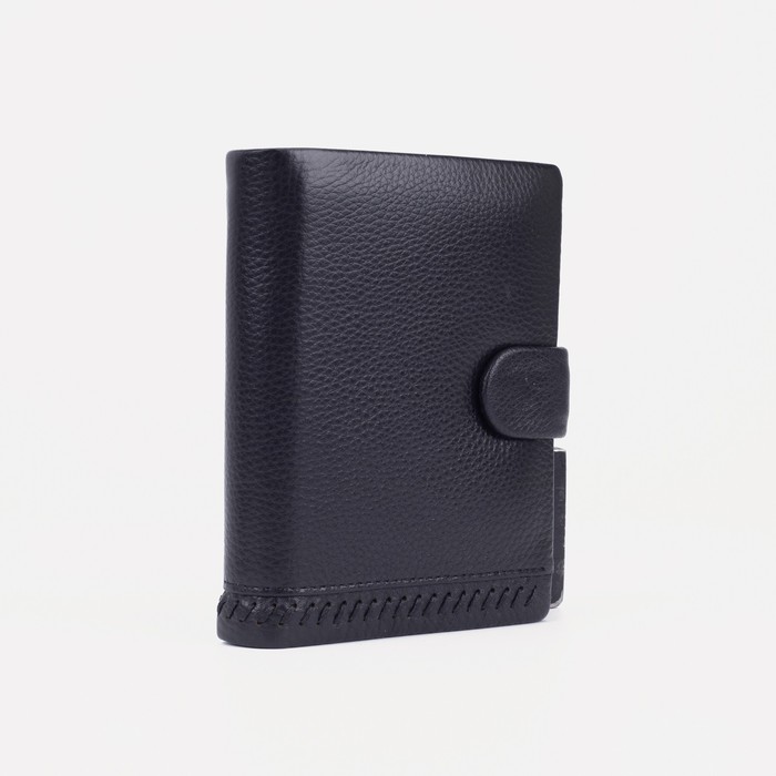 Портмоне на кнопке, отдел для документов, цвет чёрный
Портмоне на кнопке, отдел для документов, цвет чёрный