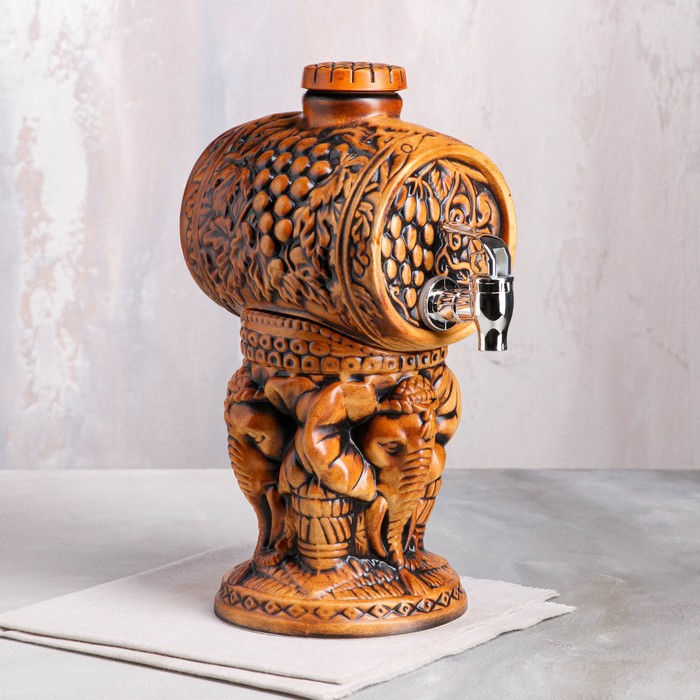 Бочка для вина "Слон", коричневая, 1.8 л
Бочка для вина "Слон", коричневая, 1.8 л