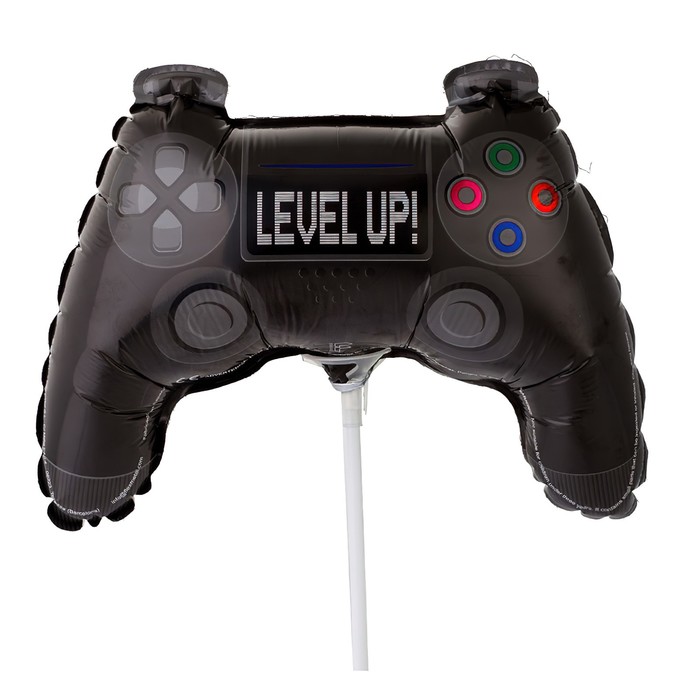 Шар фольгированный 11" LEVEL UP, джойстик игровой, мини-фигура 
Шар фольгированный 11" LEVEL UP, джойстик игровой, мини-фигура