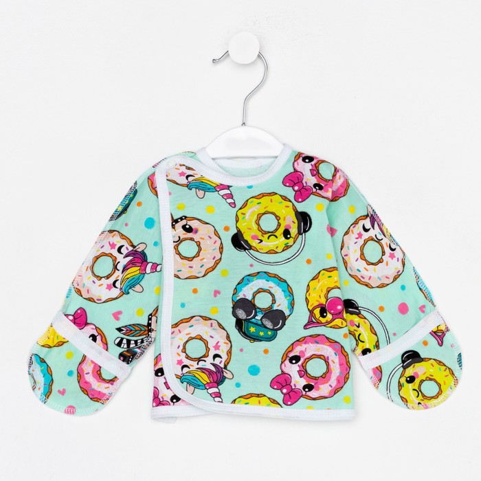 Распашонка детская, цвет салатовый/пончики, рост 62 см
Распашонка детская, цвет салатовый/пончики, рост 62 см