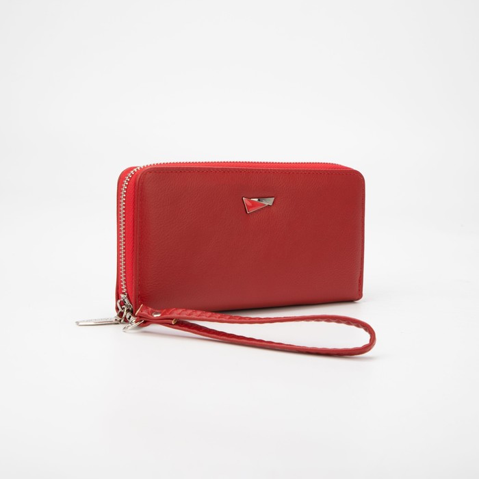 Кошелёк на молнии, с ручкой, цвет красный
Кошелёк на молнии, с ручкой, цвет красный