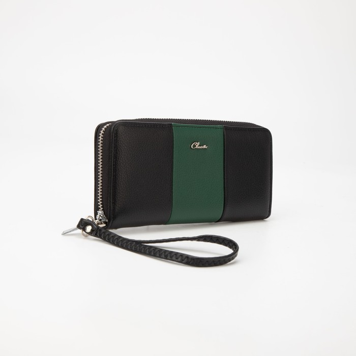 Кошелёк на молнии, с ручкой, цвет чёрный
Кошелёк на молнии, с ручкой, цвет чёрный