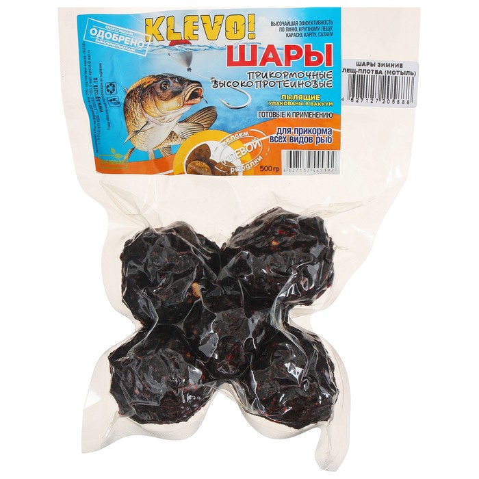 Шары зимние в вакууме лещ-плотва, аромат мотыль
Шары зимние в вакууме лещ-плотва, аромат мотыль