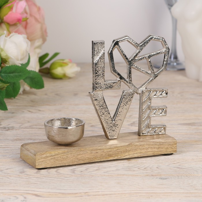 Подсвечник "love", 14 см, ручная работа 
Подсвечник "love", 14 см, ручная работа